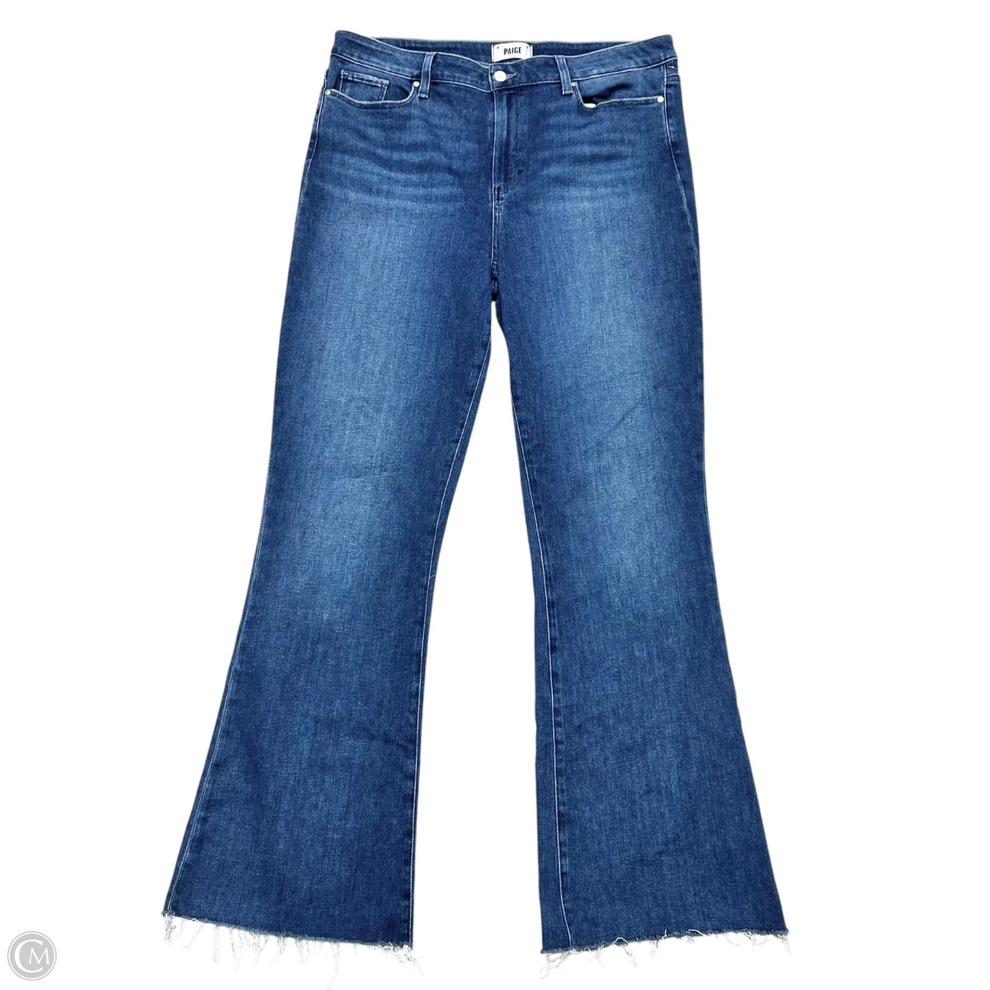Jeans Straight By Paige In Blue Denim, Size: 18