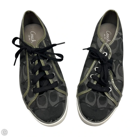 Shoes Designer By Coach In Black & Grey, Size: 10