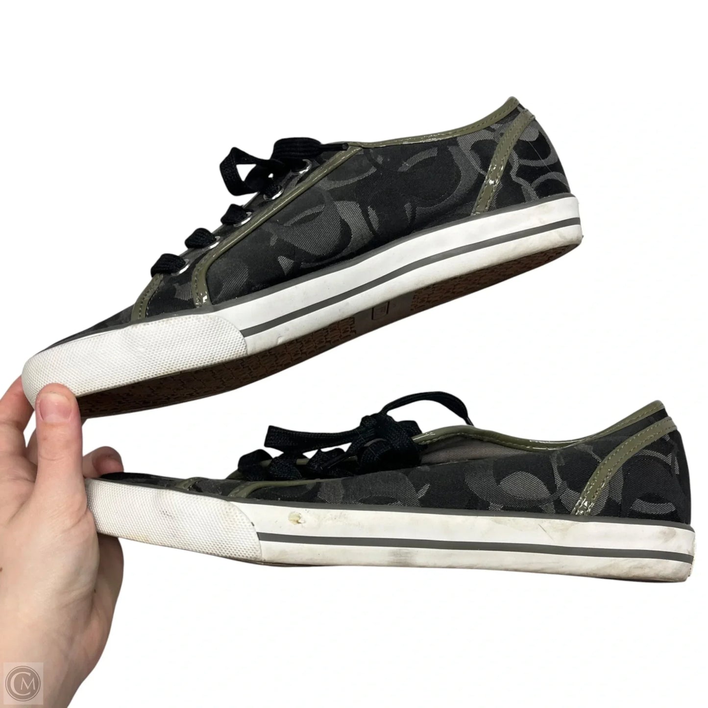 Shoes Designer By Coach In Black & Grey, Size: 10