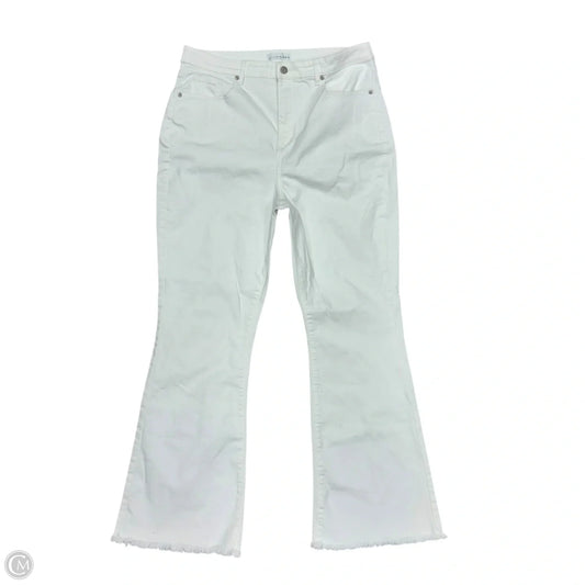 Jeans Boot Cut By Loft In White Denim, Size: 14