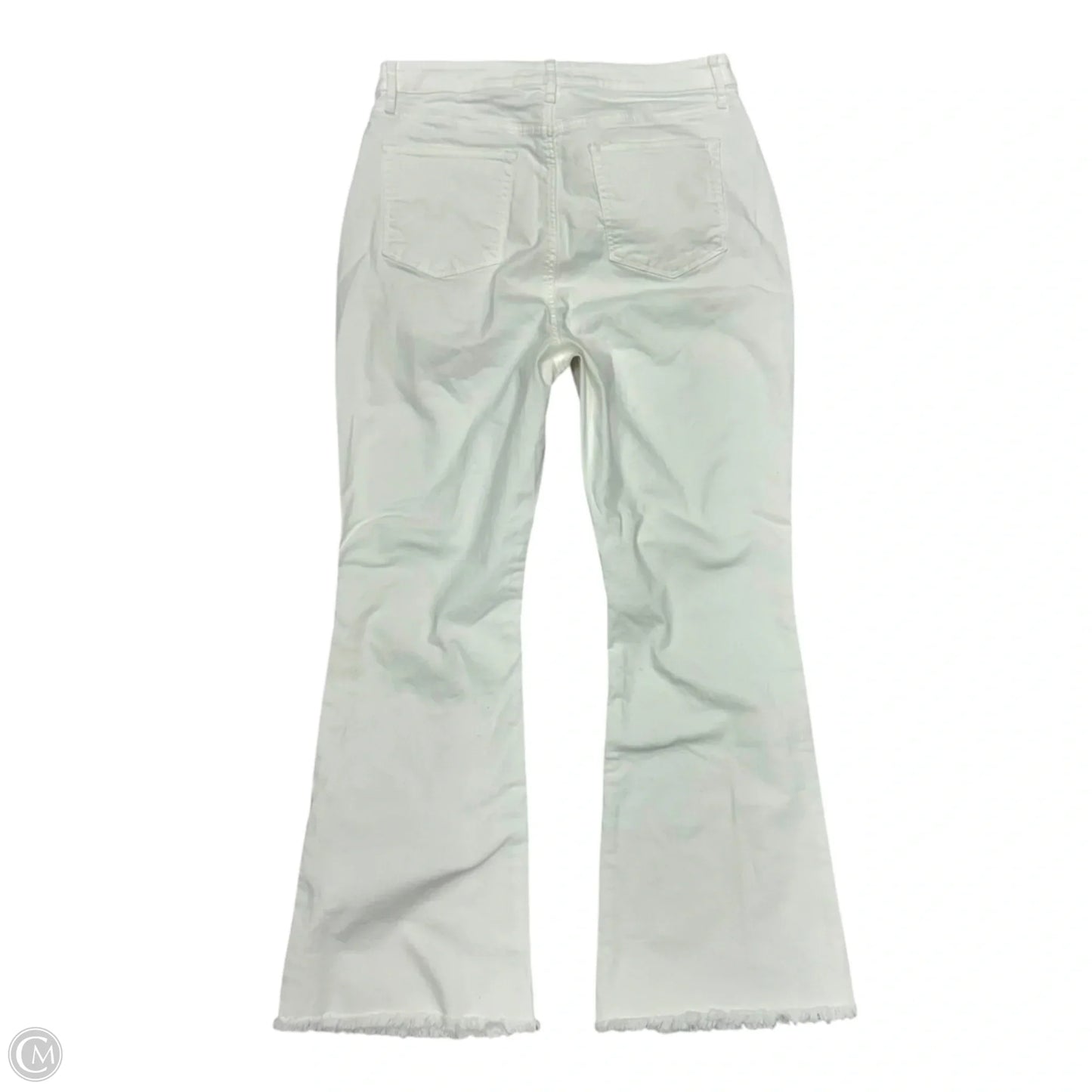 Jeans Boot Cut By Loft In White Denim, Size: 14