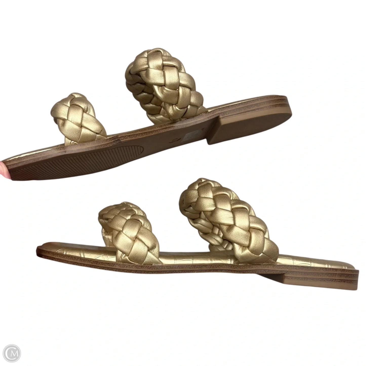 Sandals Flats By Cushionaire In Gold, Size: 8