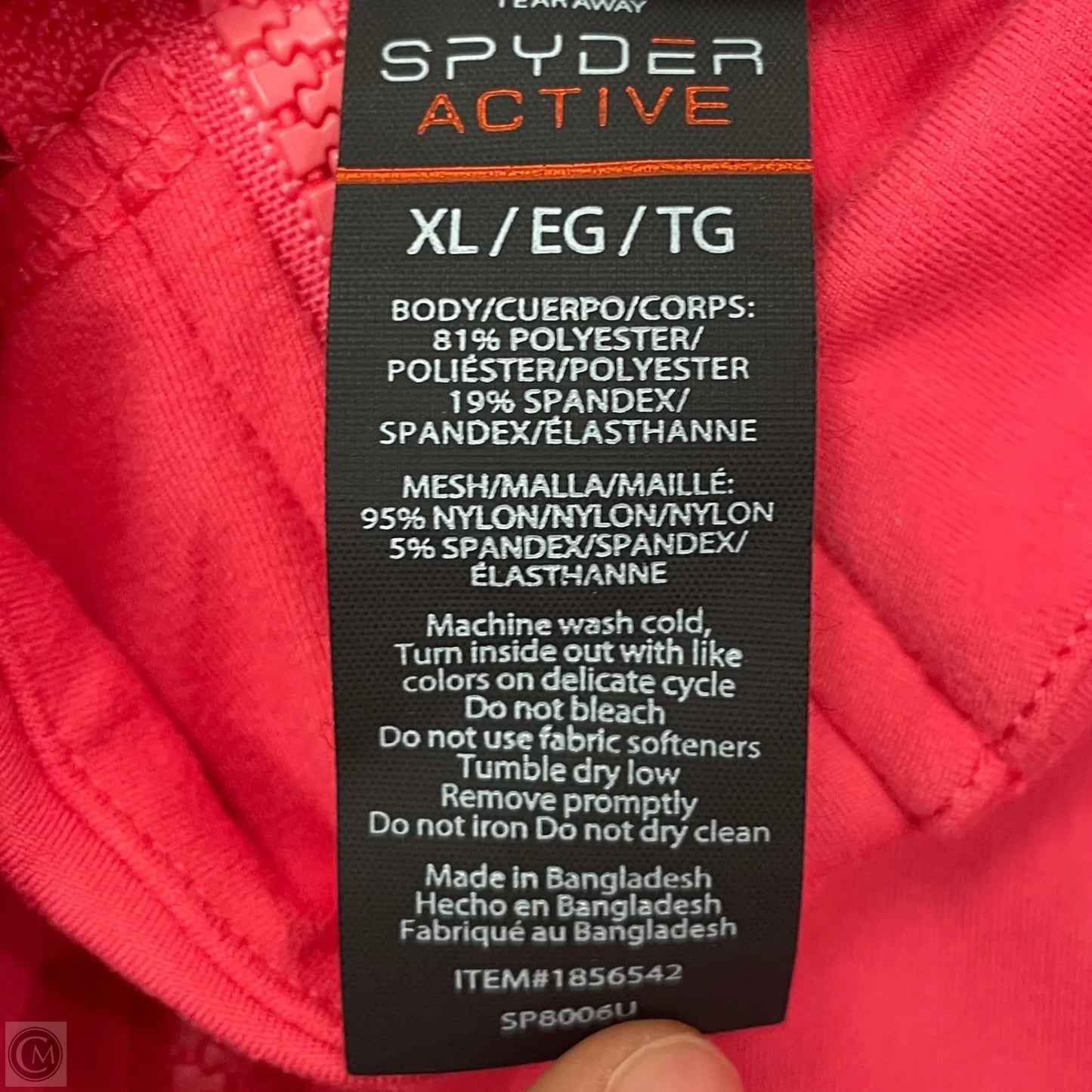 Athletic Jacket By Spyder In Pink, Size: Xl