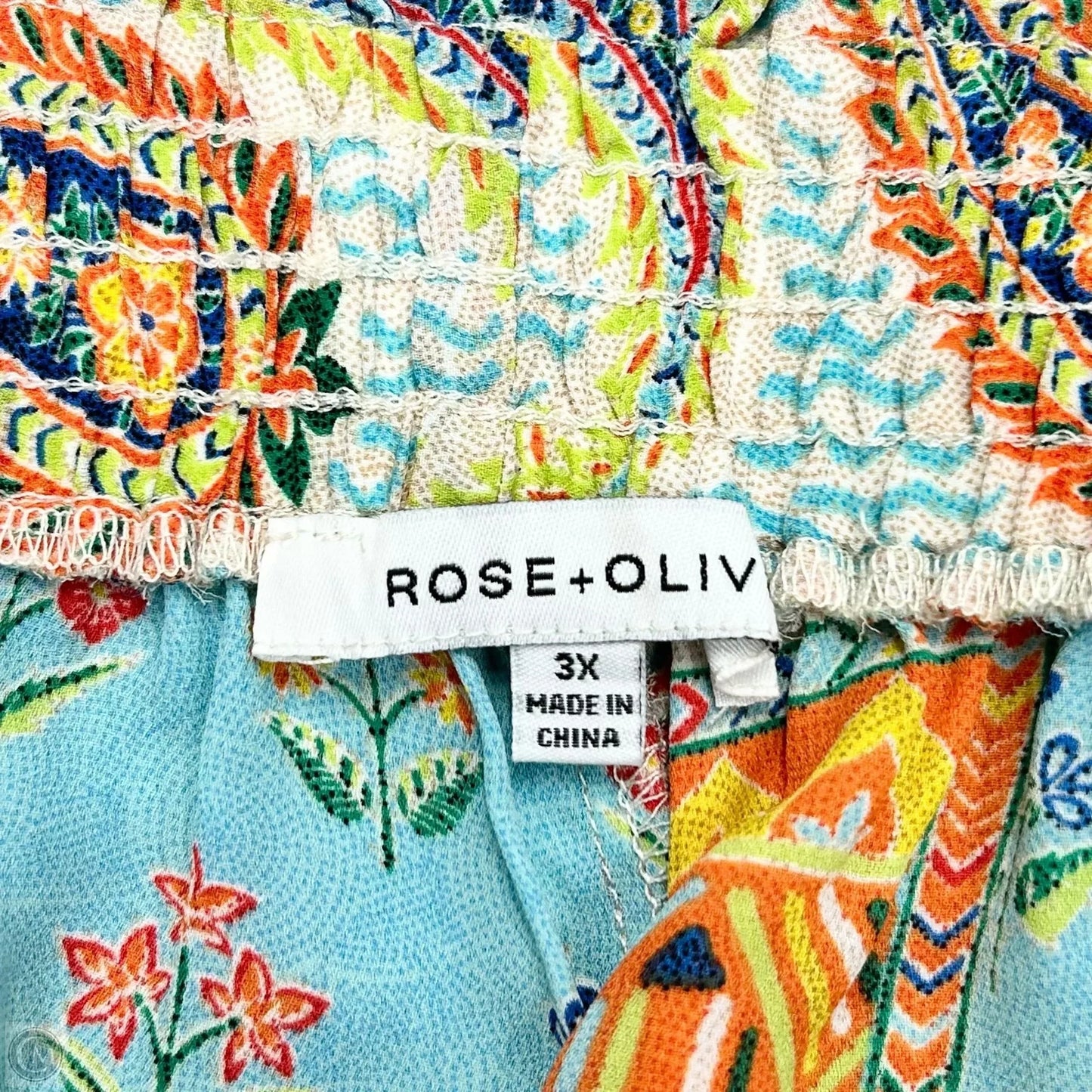 Pants Wide Leg By Rose And Olive In Blue & Orange, Size: 3x