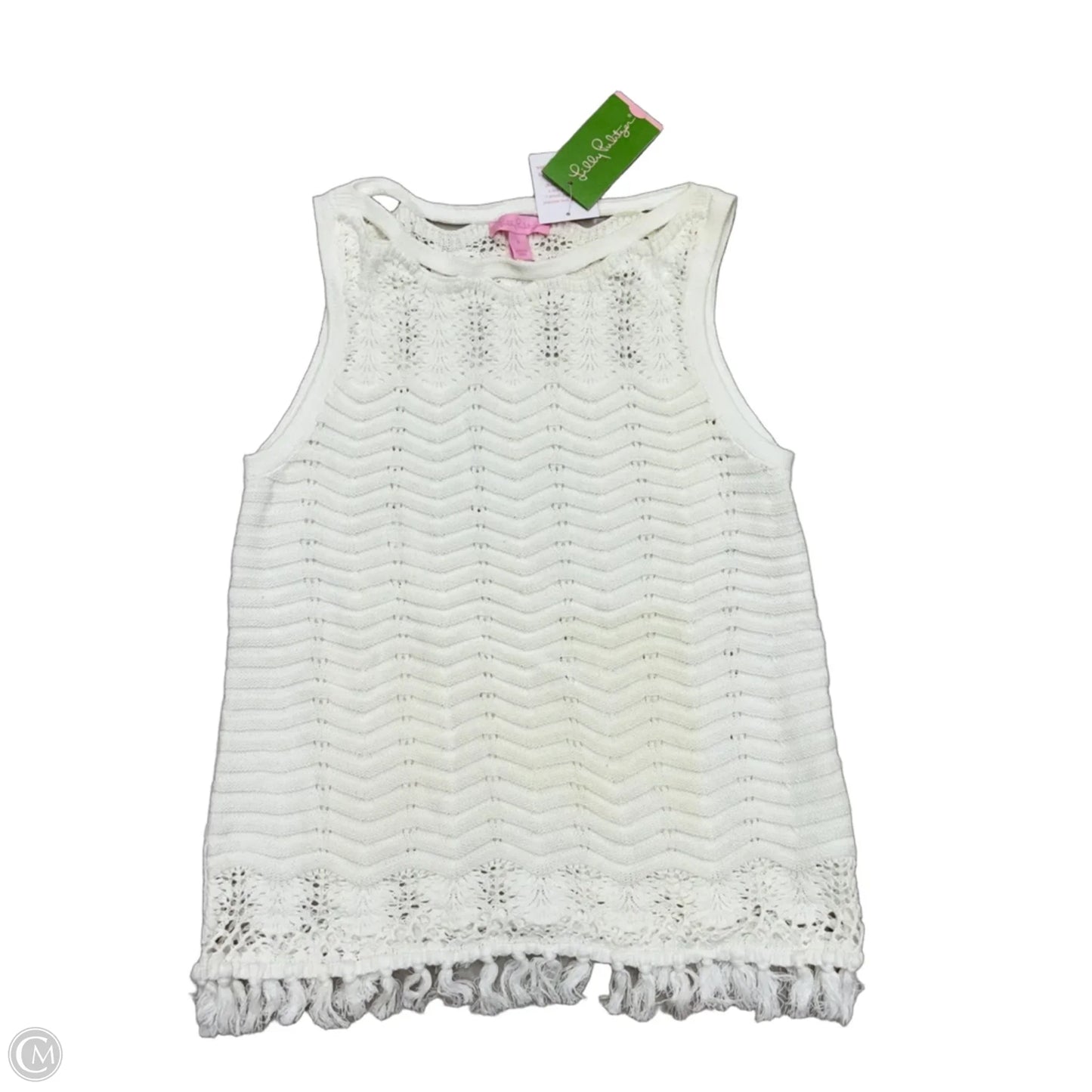 Top Sleeveless Designer By Lilly Pulitzer In White, Size: S