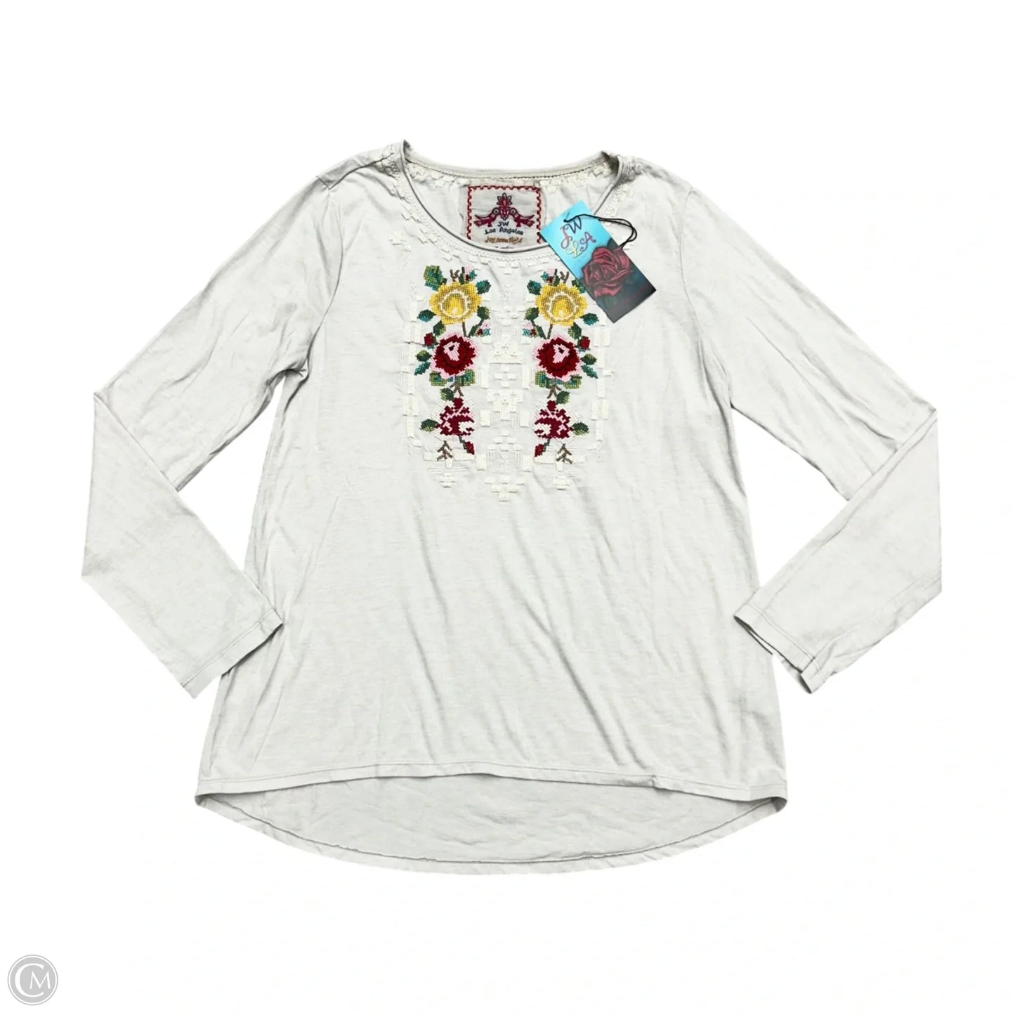 Top Long Sleeve By Johnny Was In Beige, Size: S