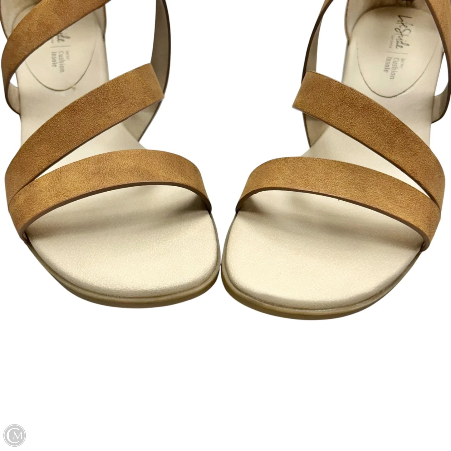 Sandals Heels Block By Life Stride In Brown, Size: 8