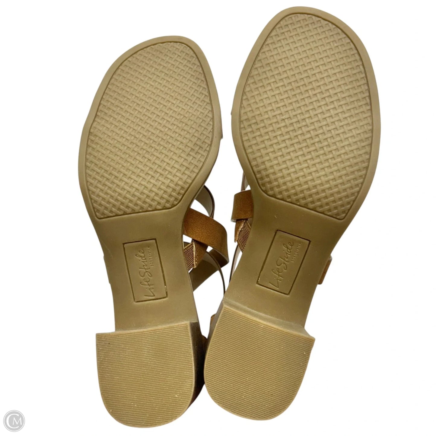 Sandals Heels Block By Life Stride In Brown, Size: 8