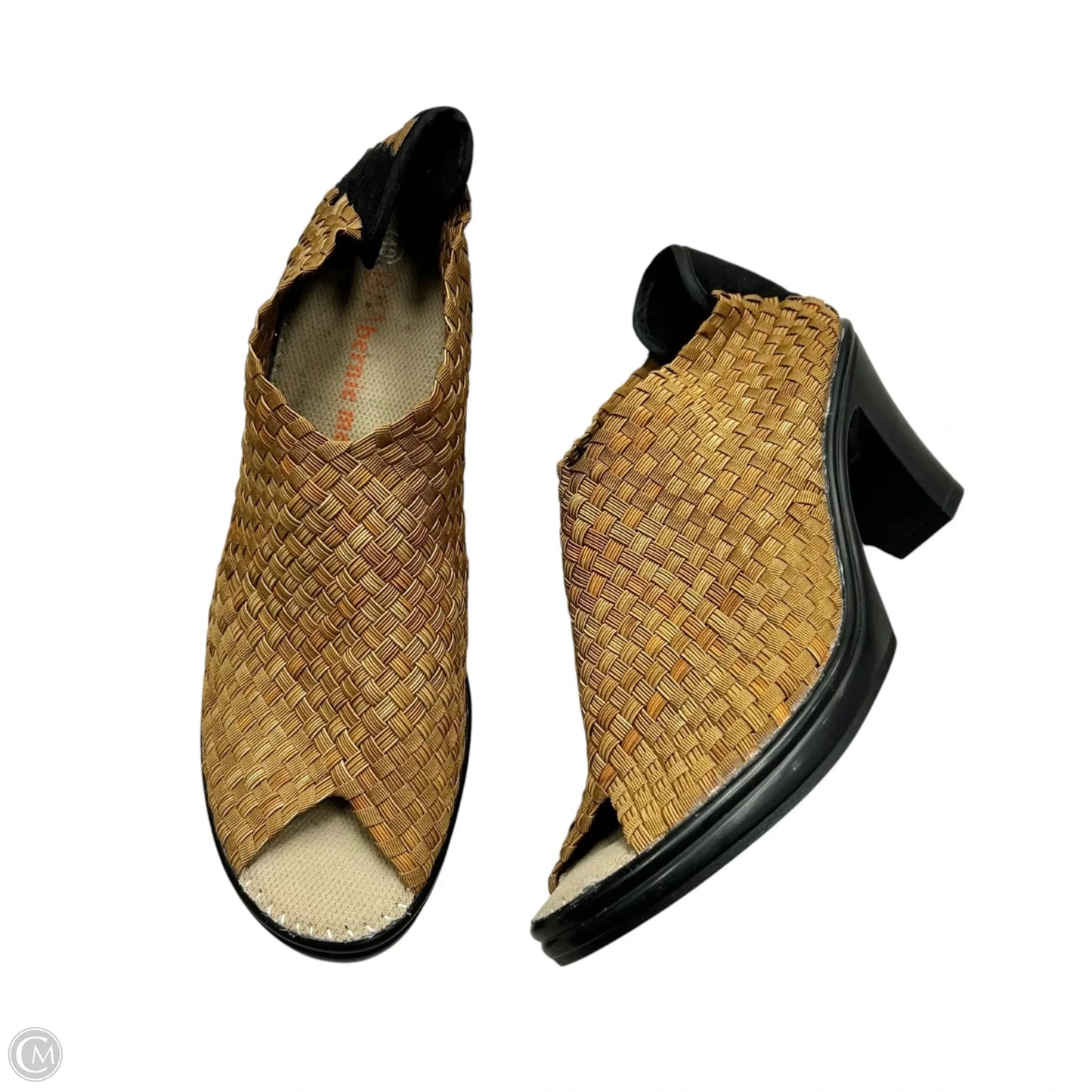 Sandals Heels Block By Bernie Mev In Brown, Size: 9.5