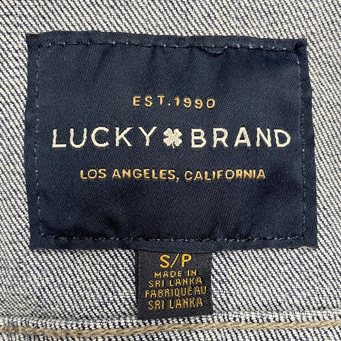 Jacket Denim By Lucky Brand In Blue Denim, Size: S