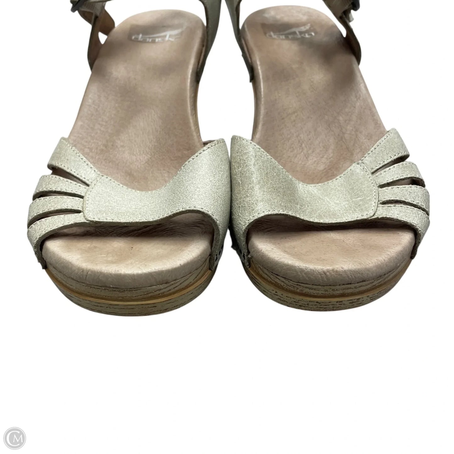 Sandals Heels Block By Dansko In Taupe, Size: 9.5