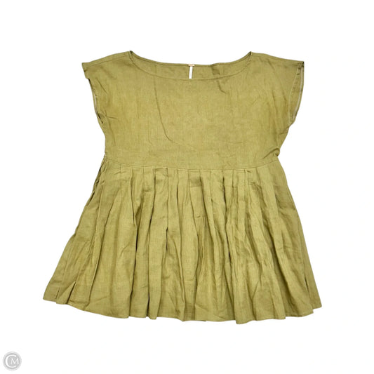 Blouse Short Sleeve By Free People In Green, Size: M