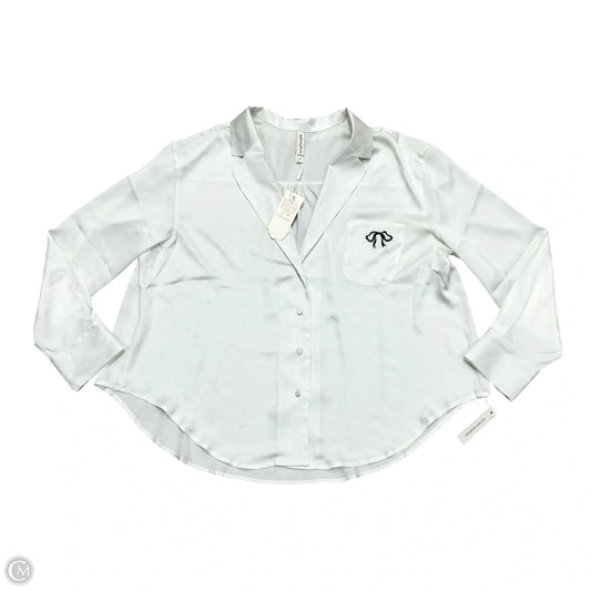 Blouse Long Sleeve By For Love & Lemons In White, Size: M