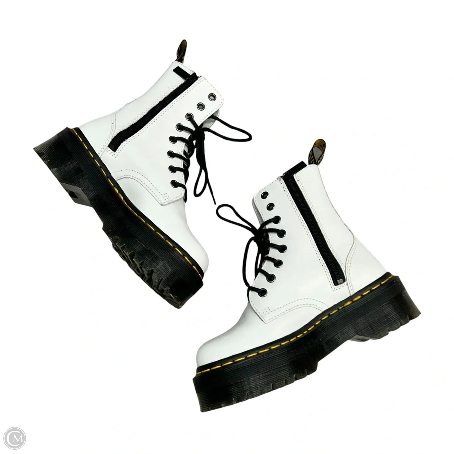 Boots Combat By Dr Martens In White, Size: 5