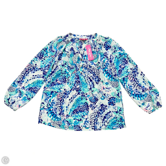 Blouse Designer By Lilly Pulitzer In Blue, Size: M