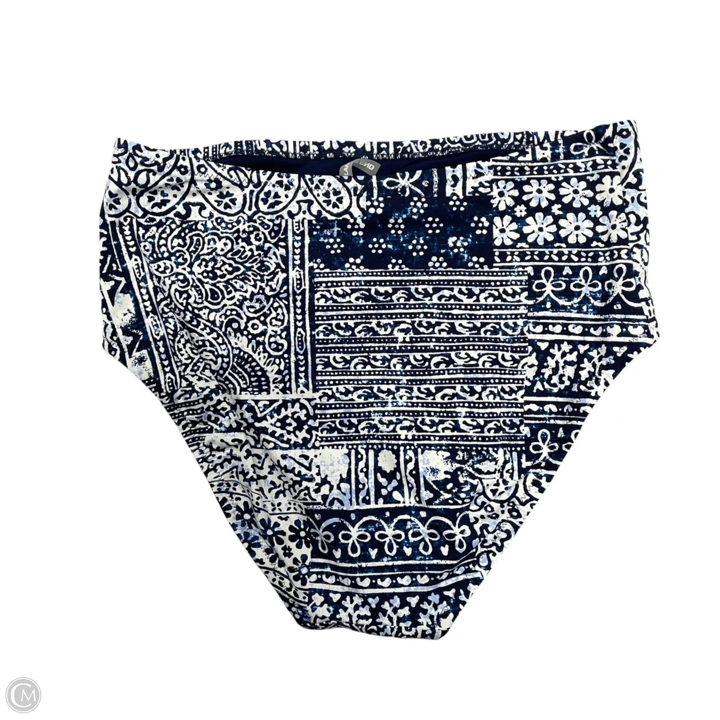 Swimsuit Bottom By Lands End In Blue & White, Size: M