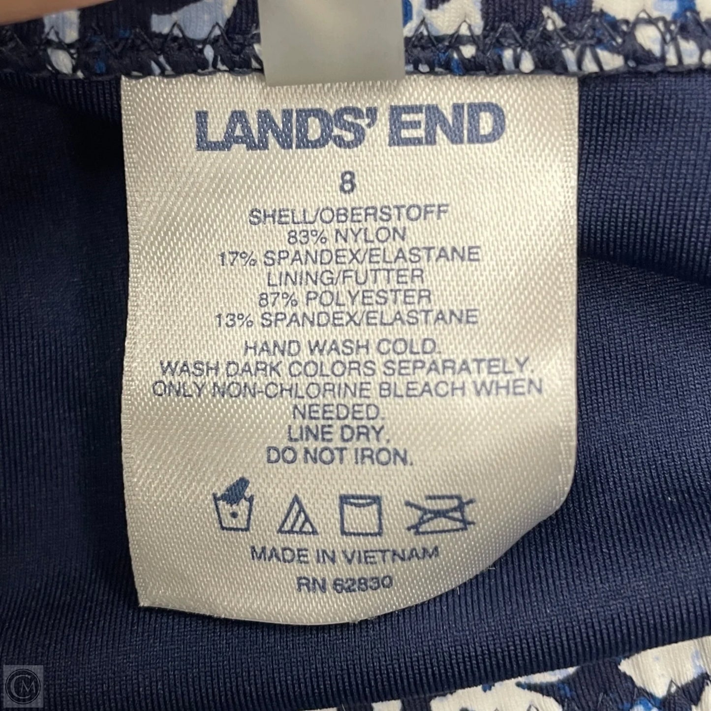 Swimsuit Bottom By Lands End In Blue & White, Size: M