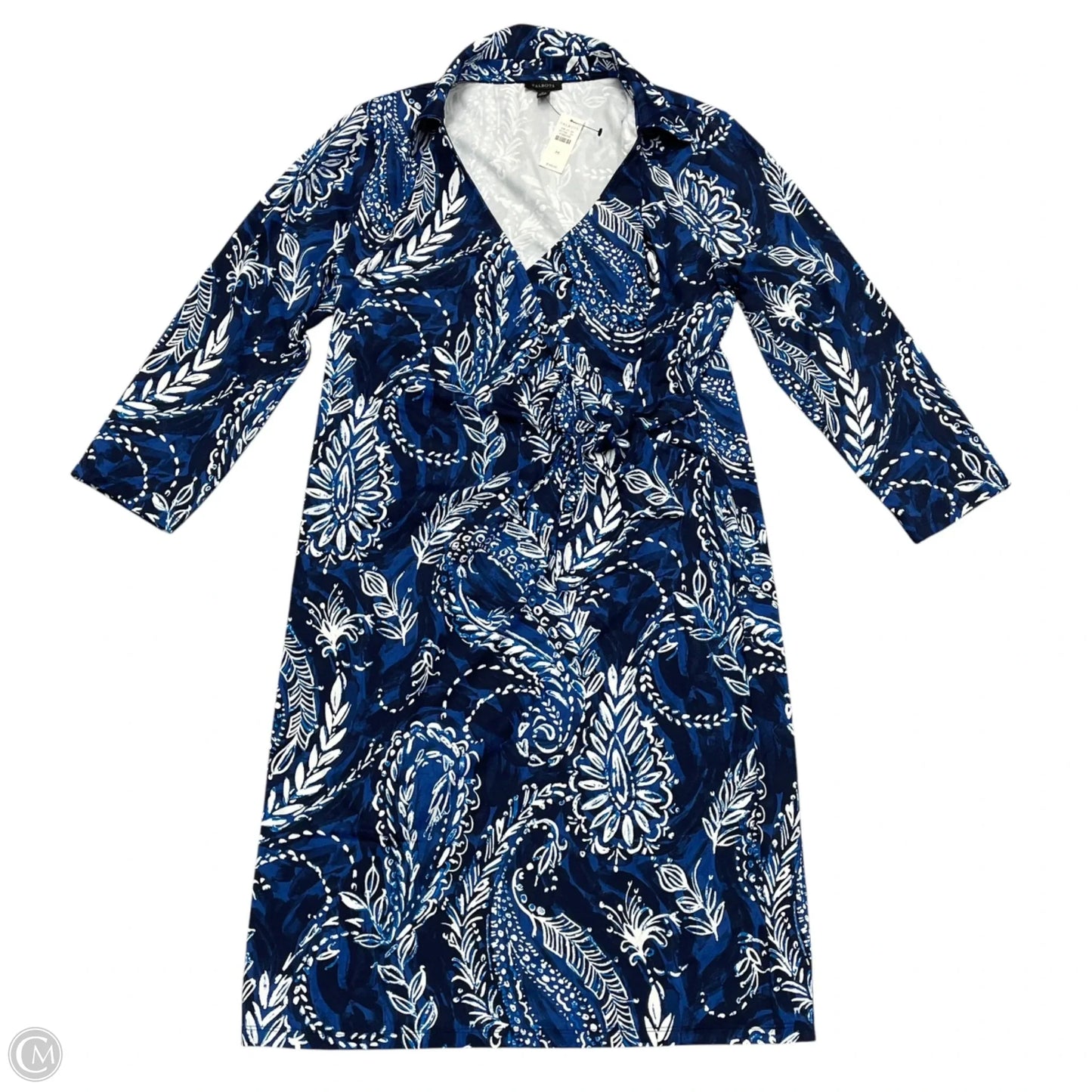 Dress Casual Short By Talbots In Blue & White, Size: M