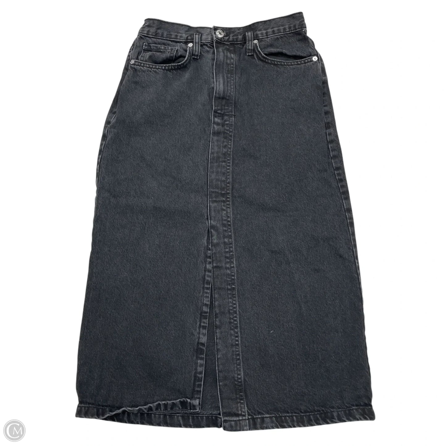 Skirt Maxi By Mng In Black Denim, Size: S