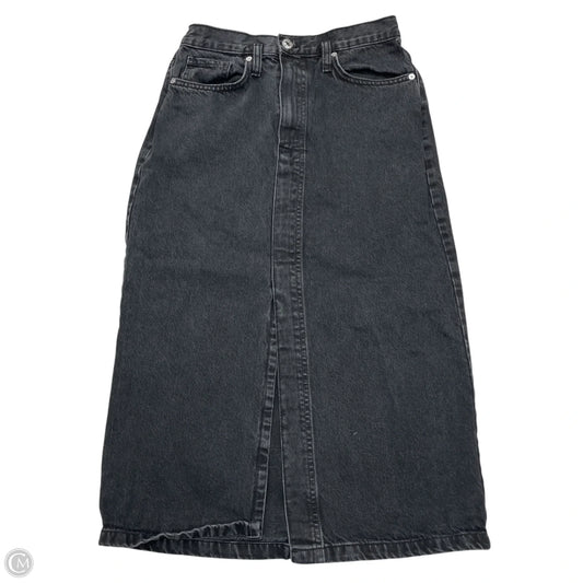 Skirt Maxi By Mng In Black Denim, Size: S