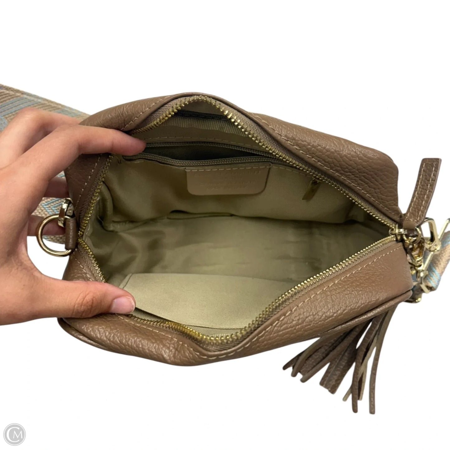 Crossbody Leather By Elie Beaumont, Size: Small