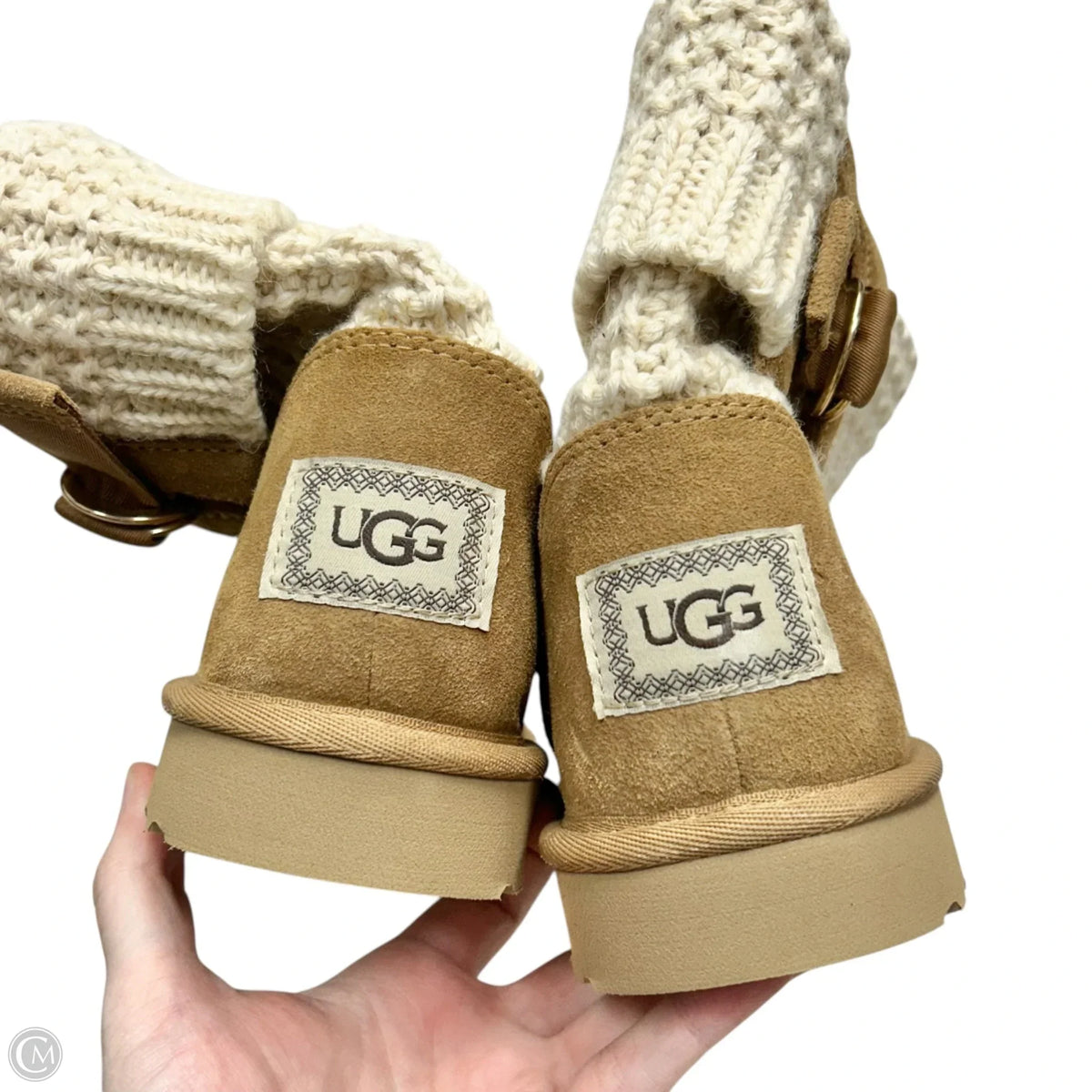 Boots Designer By Ugg In Brown, Size: 7