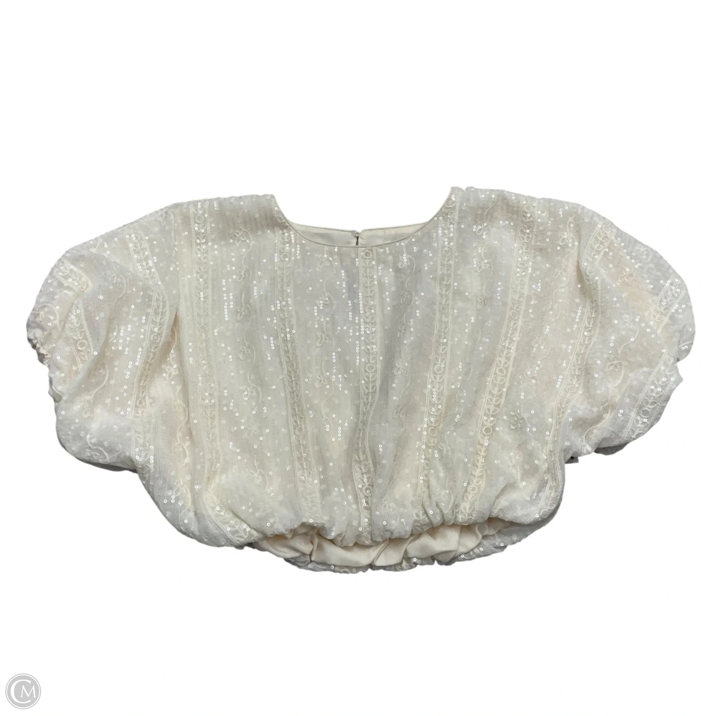 Top Short Sleeve By Endless Rose In Cream, Size: Xs