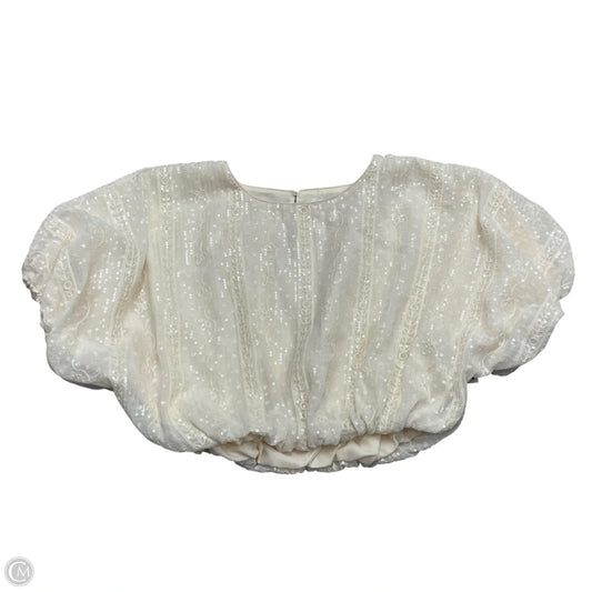 Top Short Sleeve By Endless Rose In Cream, Size: Xs