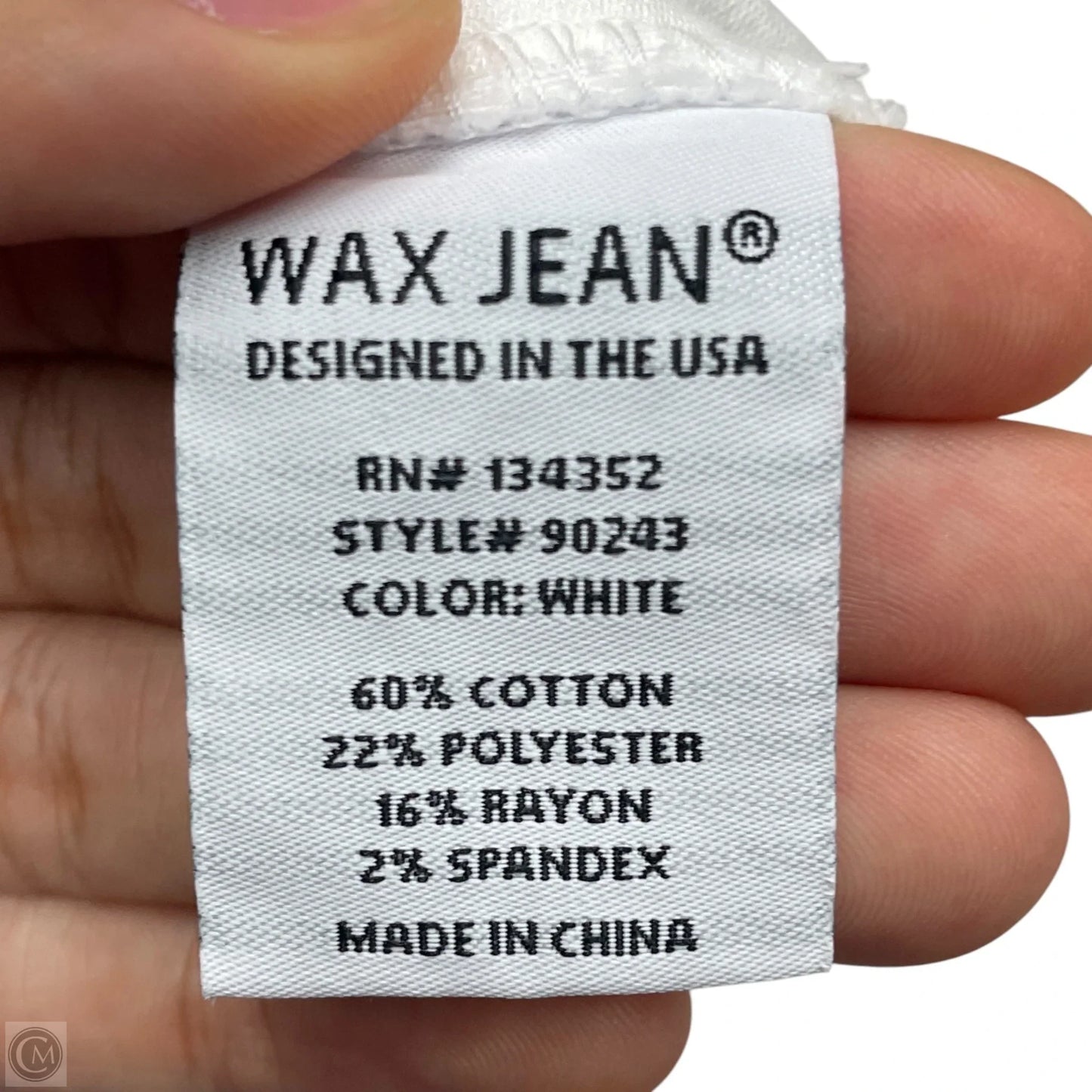 Jacket Denim By Wax Jean In White Denim, Size: M