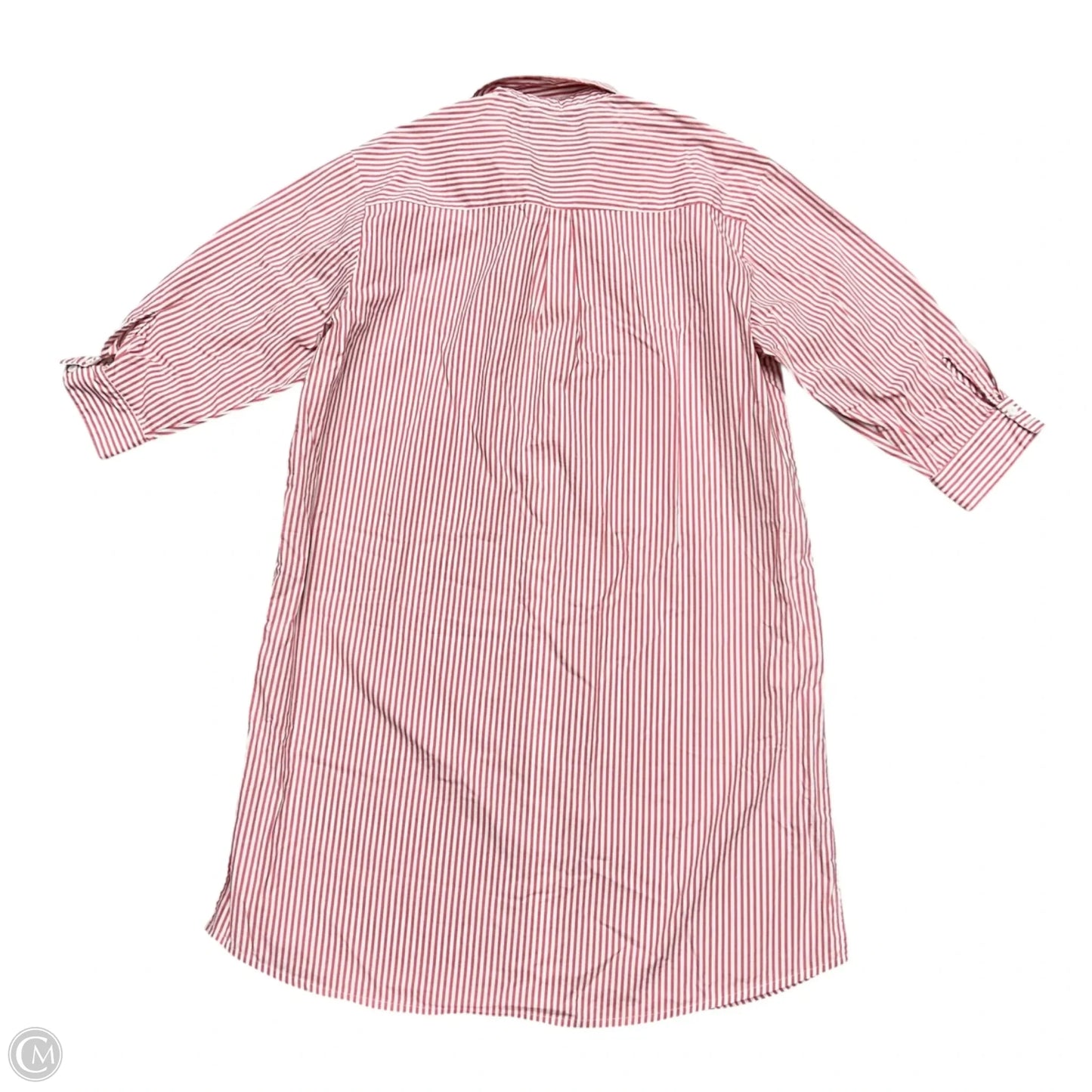 Dress Casual Midi By Burgess In Pink & White, Size: S