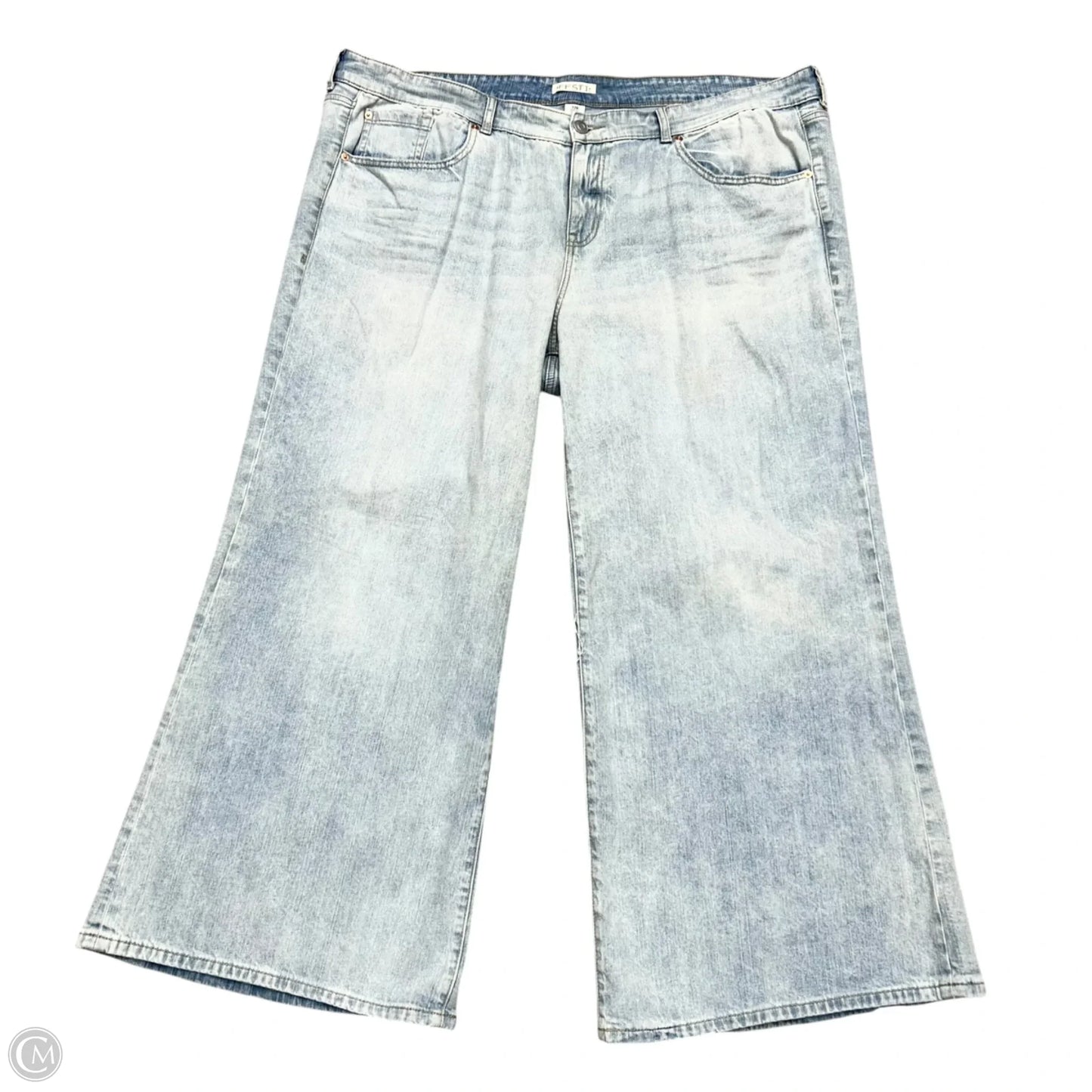 Jeans Wide Leg By Festi In Blue Denim, Size: 22