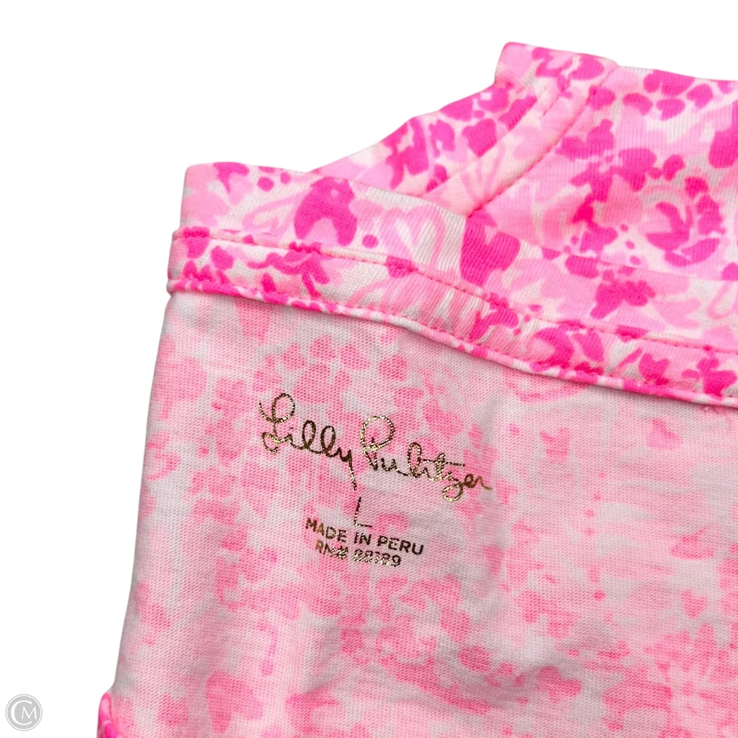 Dress Designer By Lilly Pulitzer In Pink & White, Size: L