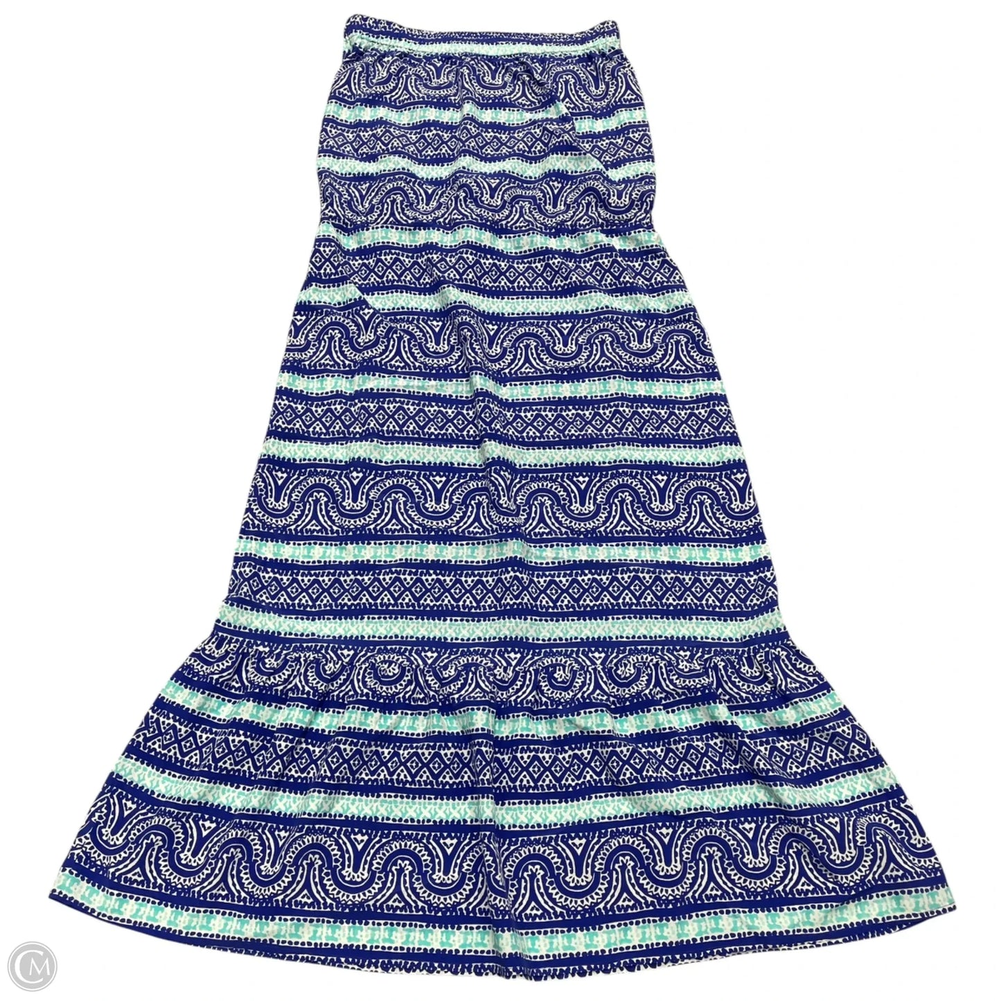 Dress Casual Maxi By Vineyard Vines In Blue & White, Size: M