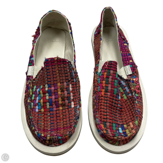Shoes Flats By Sanuk In Rainbow Print, Size: 8