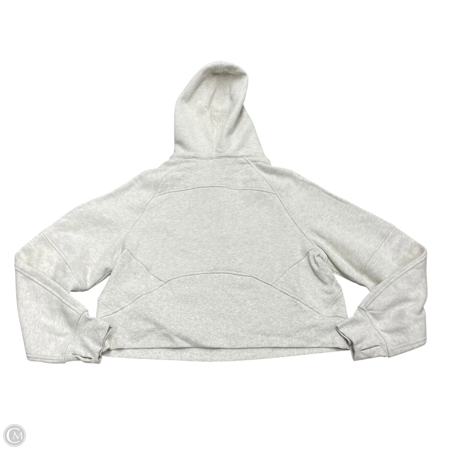Athletic Sweatshirt Hoodie By Lululemon In Beige, Size: M