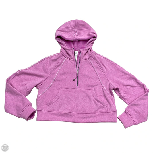 Athletic Sweatshirt Hoodie By Lululemon In Purple, Size: Xs