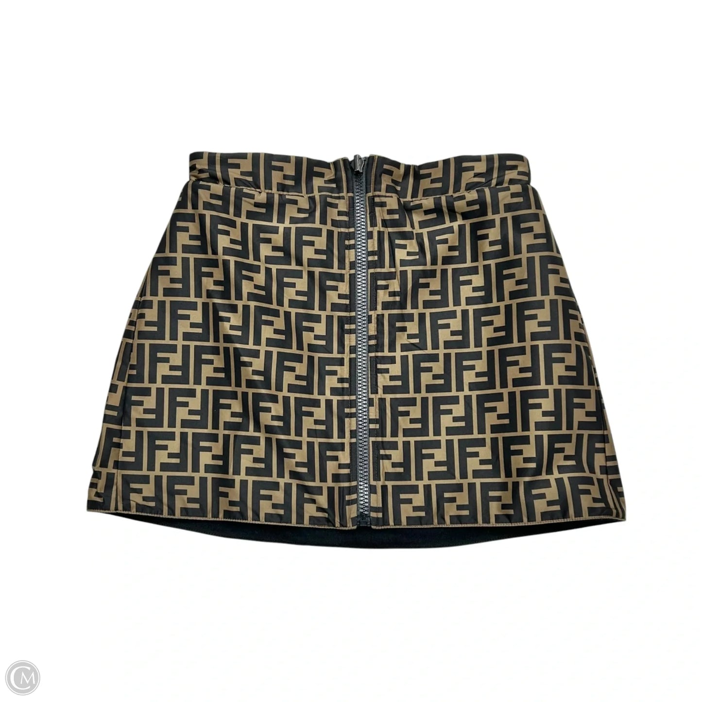 Skirt Luxury Designer By Fendi In Black & Brown, Size: Xs