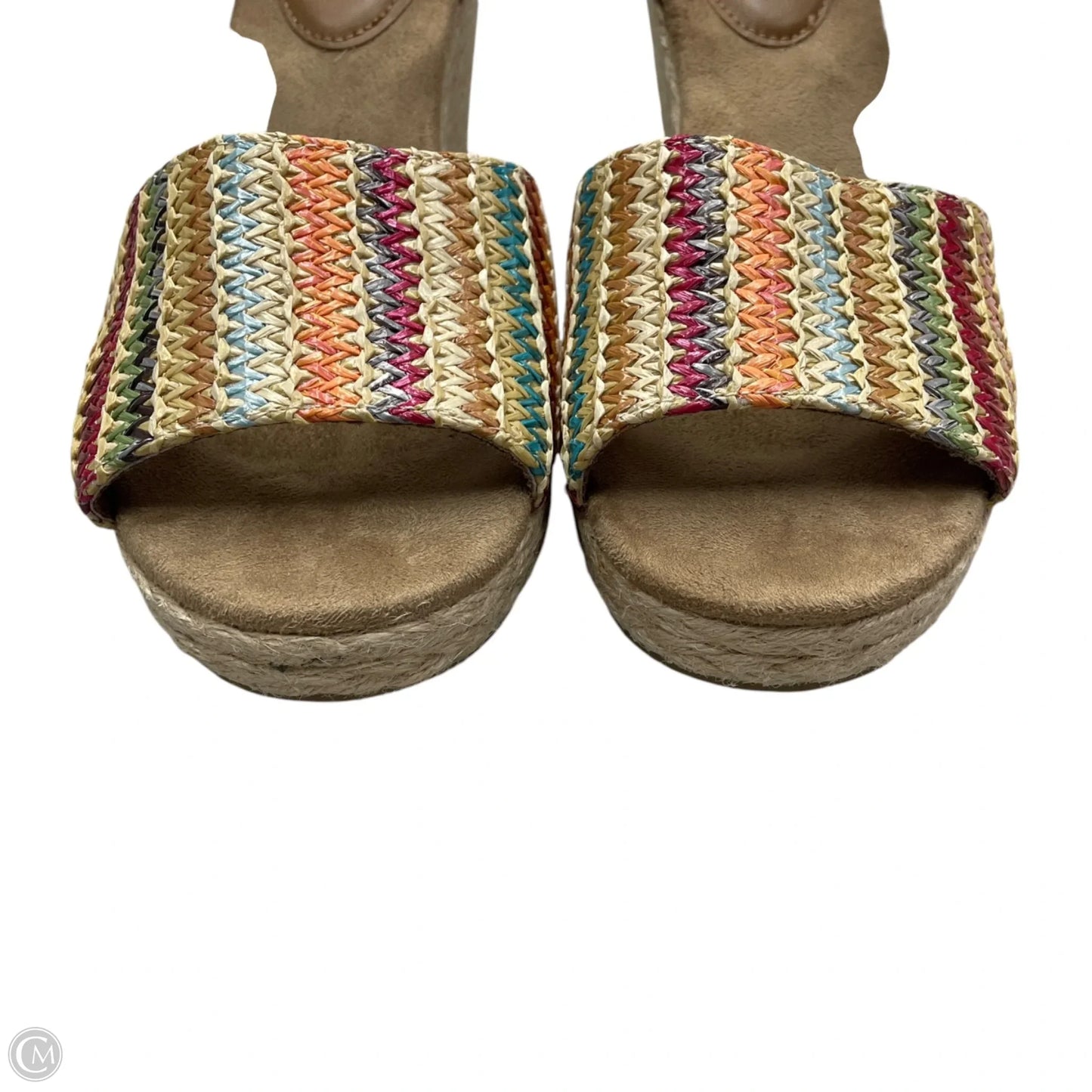 Sandals Heels Wedge By Style And Company In Tan, Size: 9