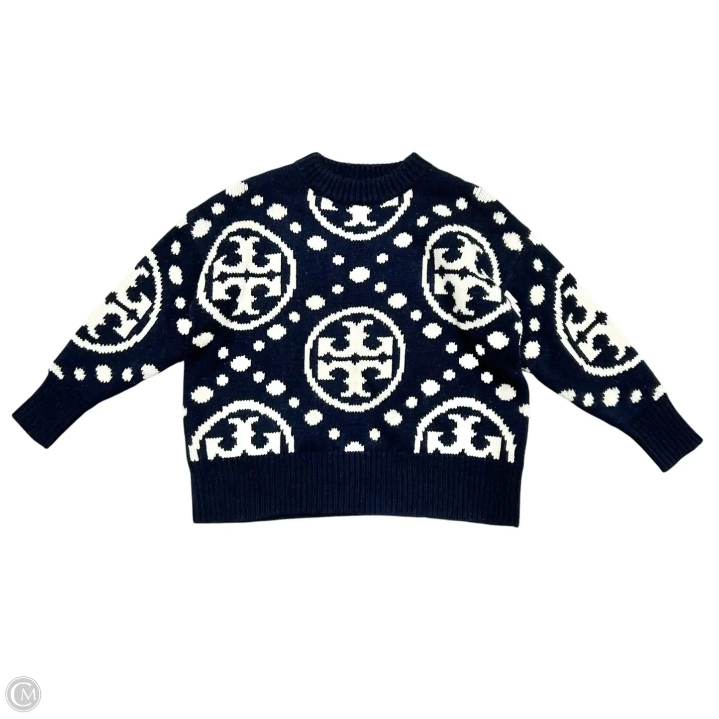 Sweater Cardigan Designer By Tory Burch In Navy, Size: S