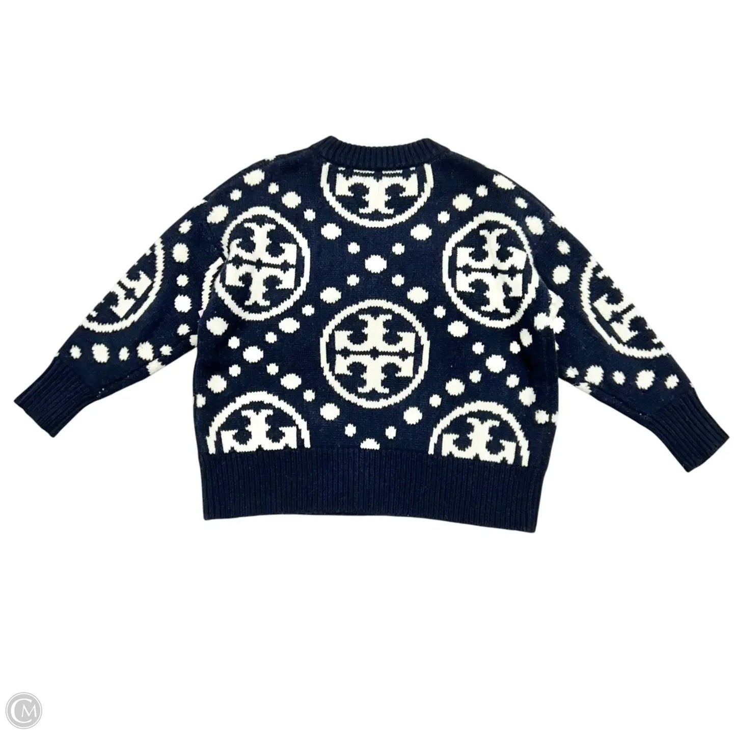 Sweater Cardigan Designer By Tory Burch In Navy, Size: S