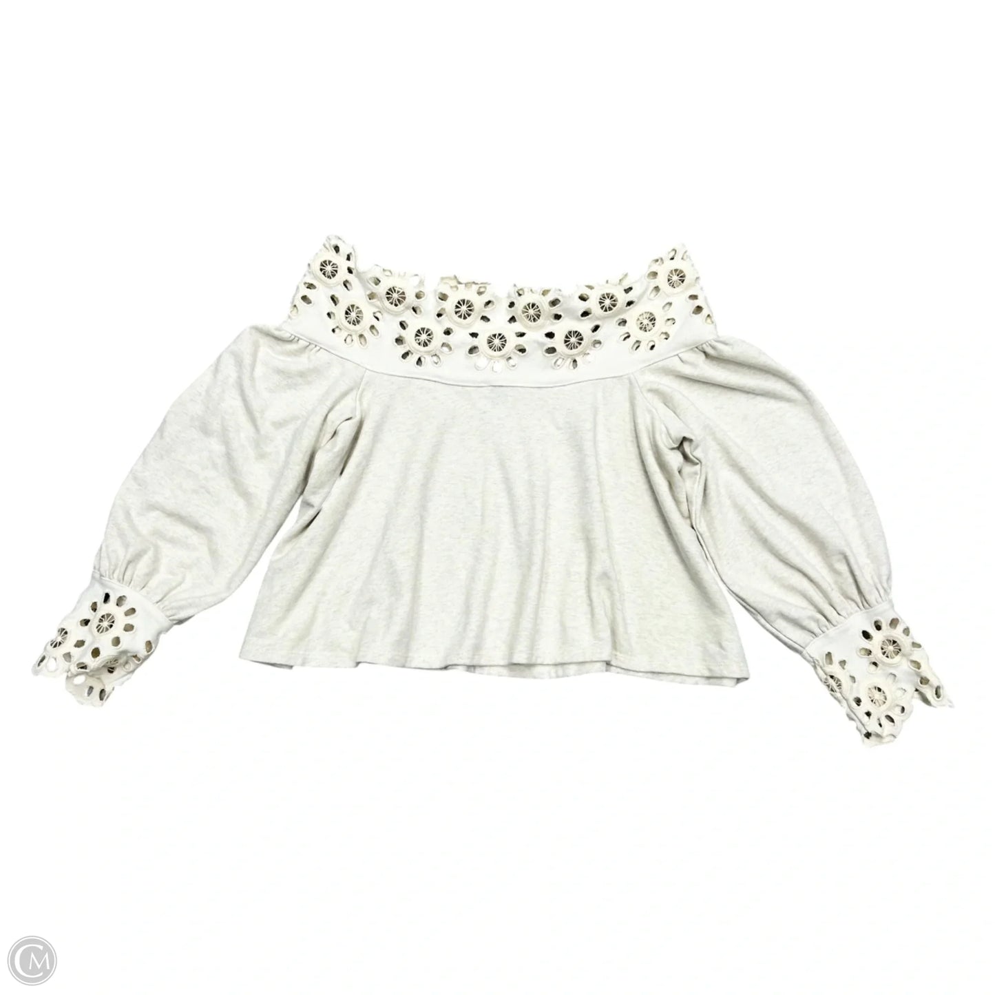 Sweatshirt Crewneck By Maeve In Cream, Size: L