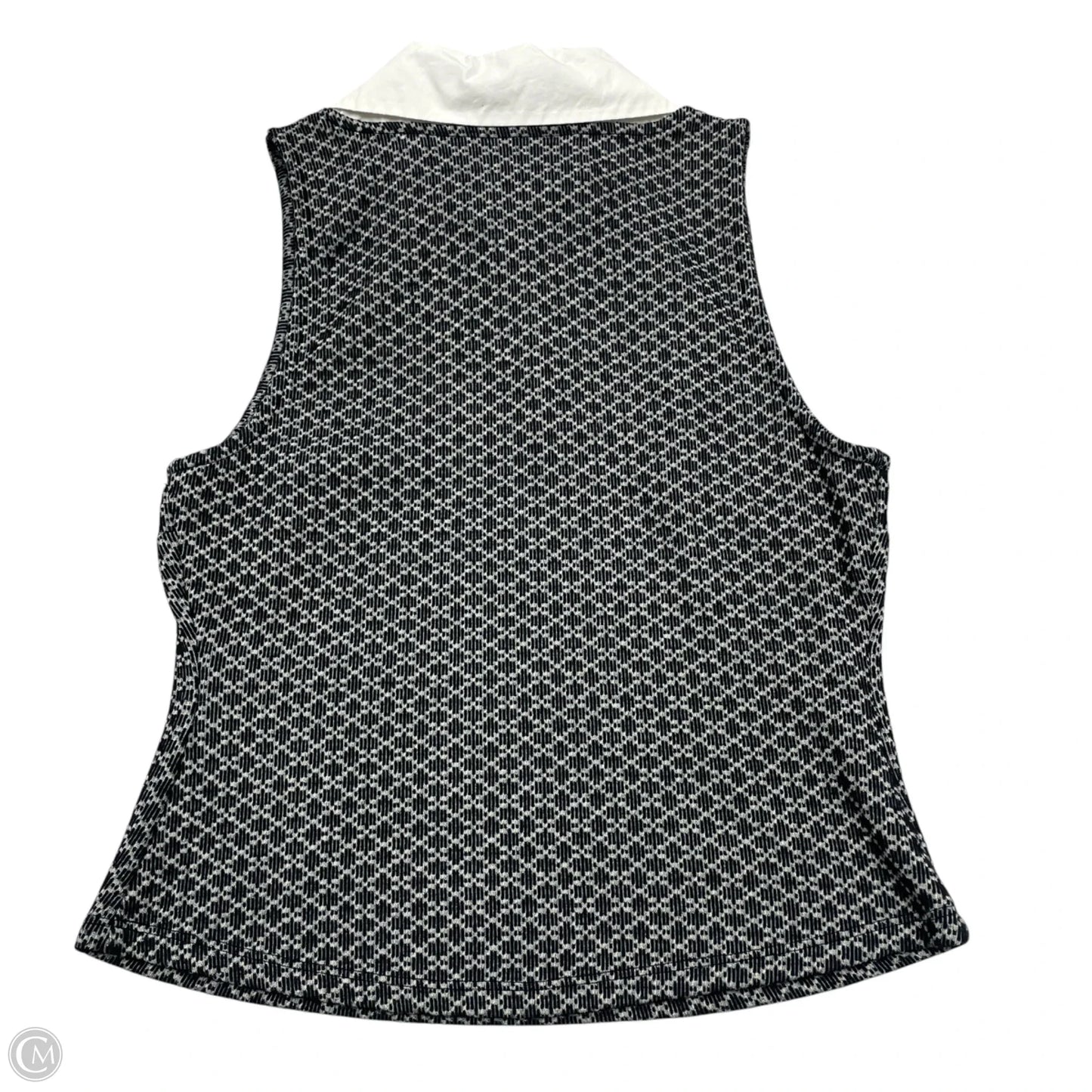 Top Sleeveless By Maeve In Black & Grey, Size: S
