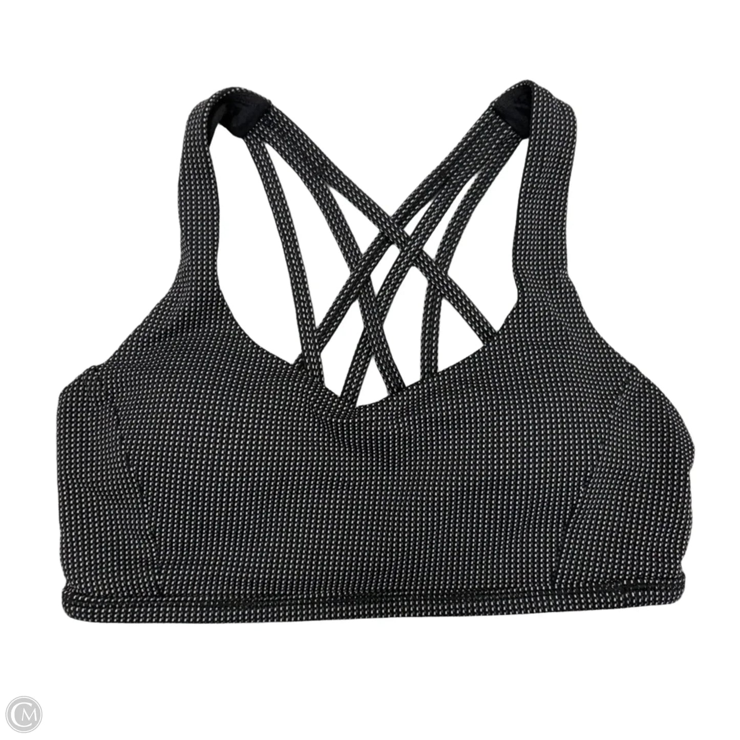 Athletic Bra By Lululemon In Black & White, Size: M