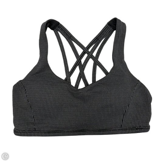 Athletic Bra By Lululemon In Black & White, Size: M