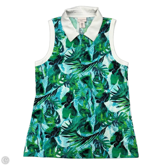 Athletic Top Short Sleeve By Tommy Bahama In Blue & Green, Size: M