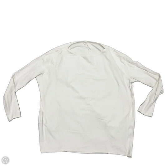 Athletic Top Long Sleeve Collar By Lululemon In White, Size: M