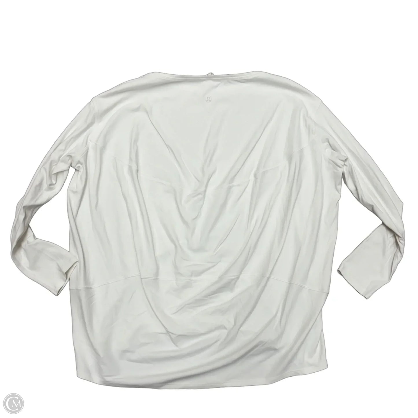 Athletic Top Long Sleeve Collar By Lululemon In White, Size: M