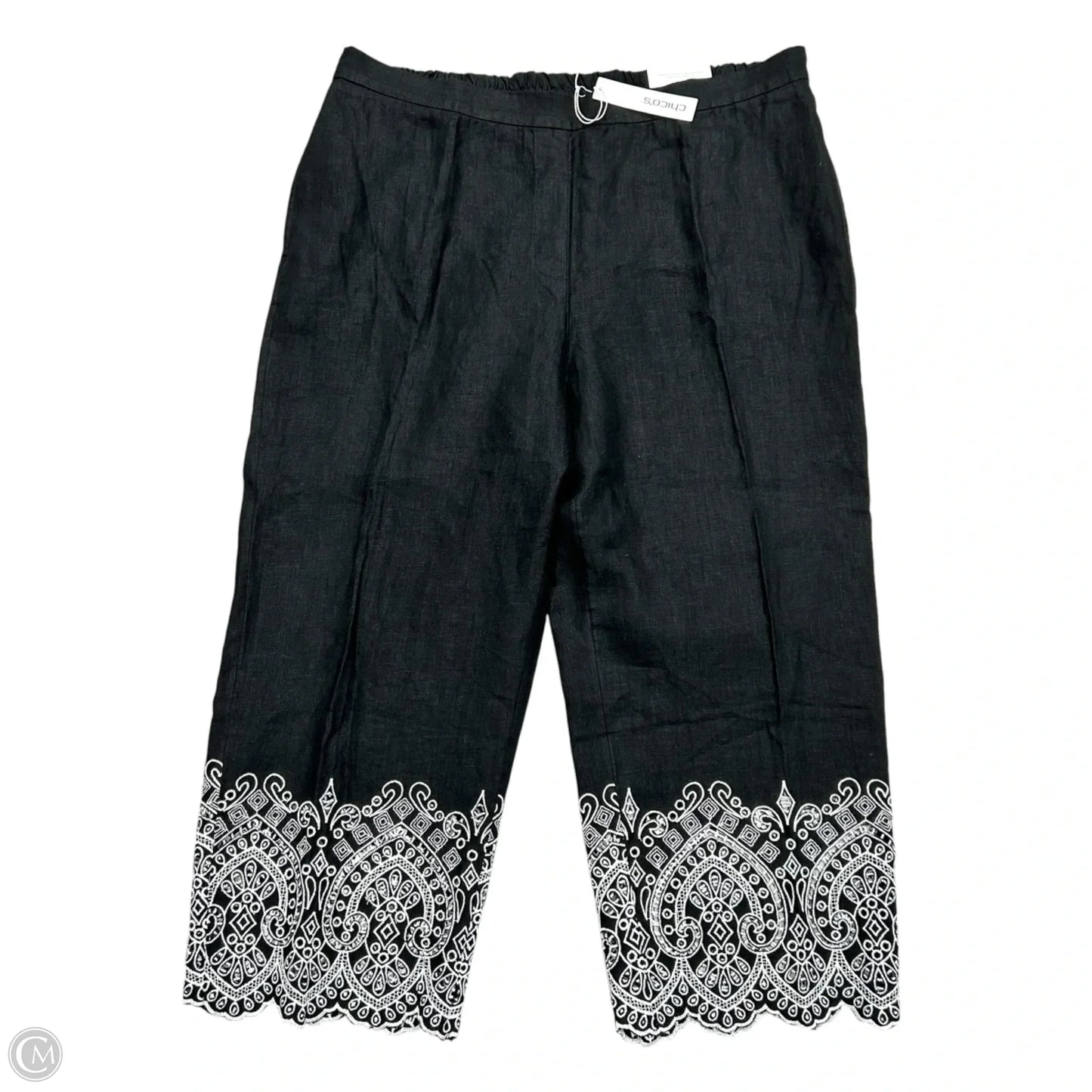Pants Wide Leg By Chicos In Black & White, Size: 16