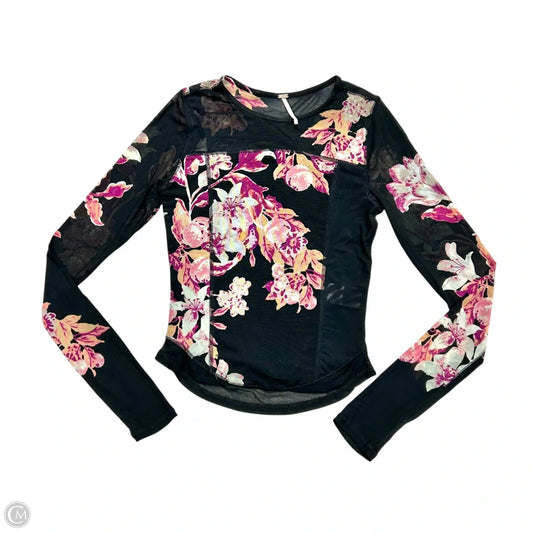 Top Long Sleeve By Free People In Black & Purple, Size: M