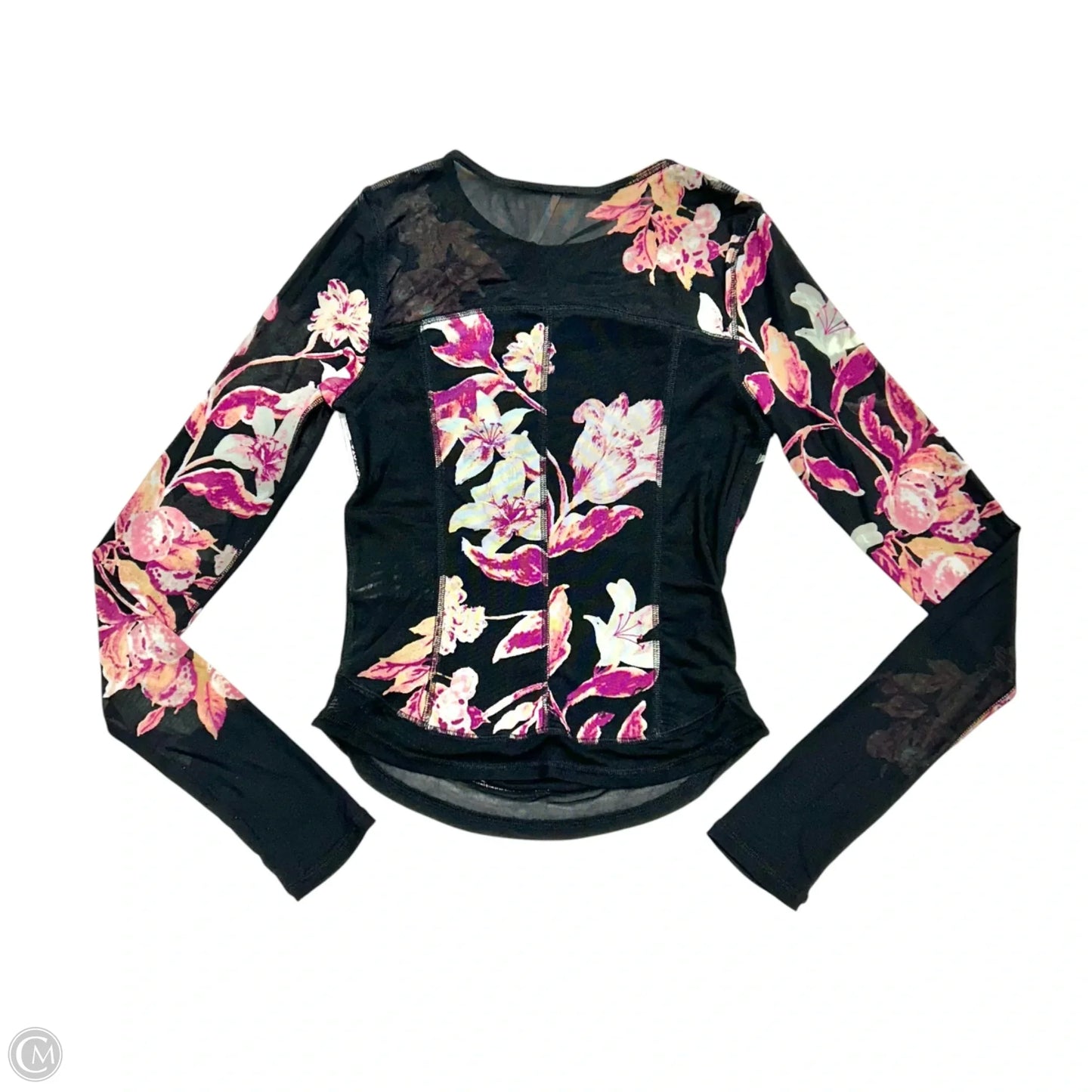 Top Long Sleeve By Free People In Black & Purple, Size: M